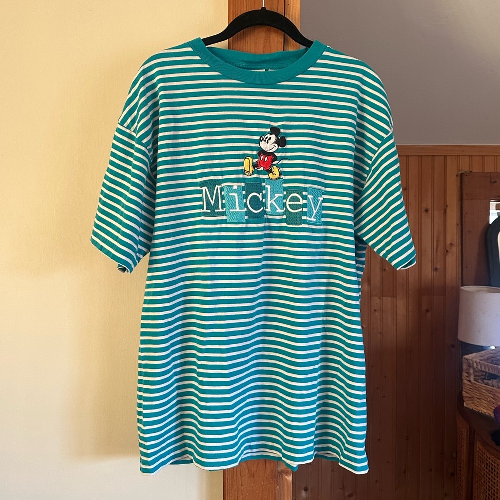 Vintage Disney Mickey Mouse Striped Tee